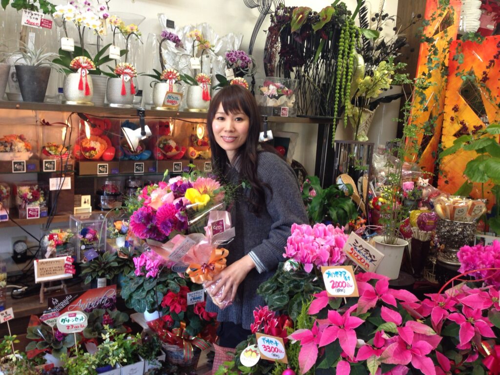 花屋で働いていた頃の大野さん